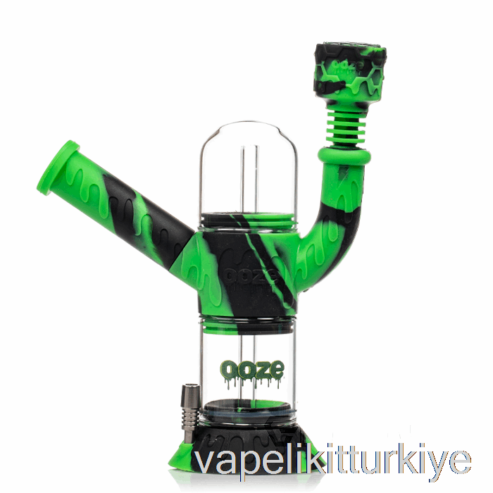 Elektronik Sigara Kalemi Vape Mate Sızıntısı Kafatası Silikon Su Borusu Bukalemun (siyah / Yeşil)